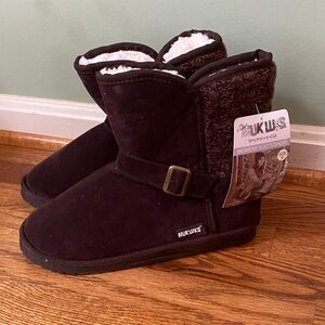 Muk Luks Dark Brown Cozy Boots